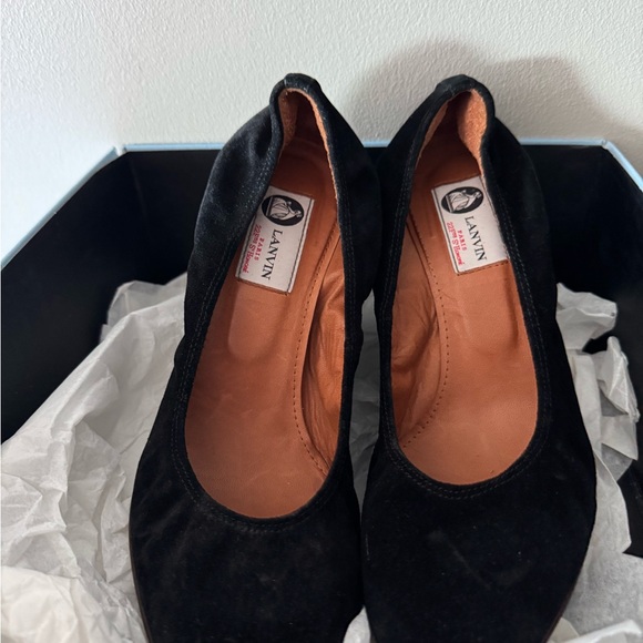 Lanvin Shoes - Lanvin Black Suede Ballerine Wedge (Size 40 1/2)
